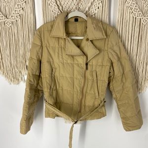 Max Mara Weekend Down Moto Quilted Jacket Coat